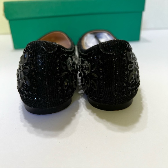 NEW! Womens‎ Lauren Lorraine Becky Black Jeweled Slip on Ballet Flats Size 5.5 main image 4